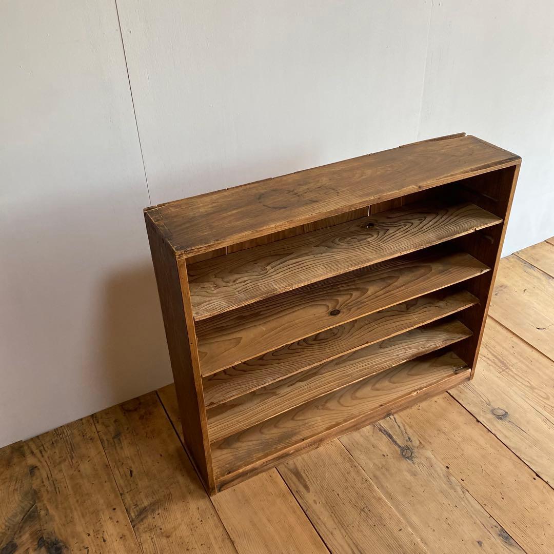 アンティーク オープンラック 飾り棚 ディスプレイ 無垢材 無塗装 z695