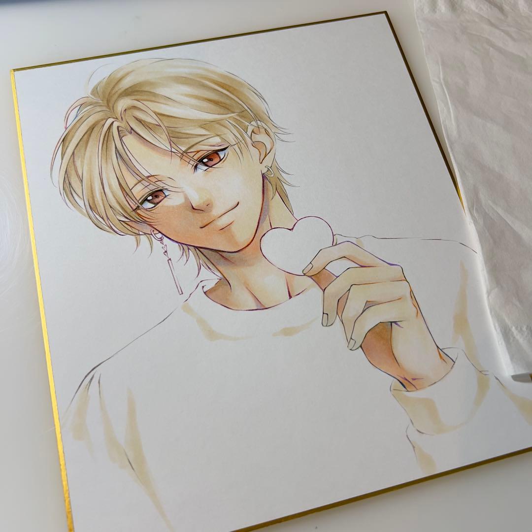 m*a様 【原画】バレンタイン＊ハートクッキーの男の子＊手描きイラスト 色紙