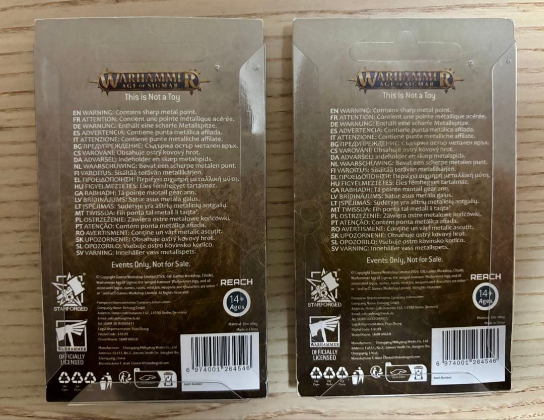 2個セット イベント配布ピンバッジ ウォーハンマー AoS WARHAMMER