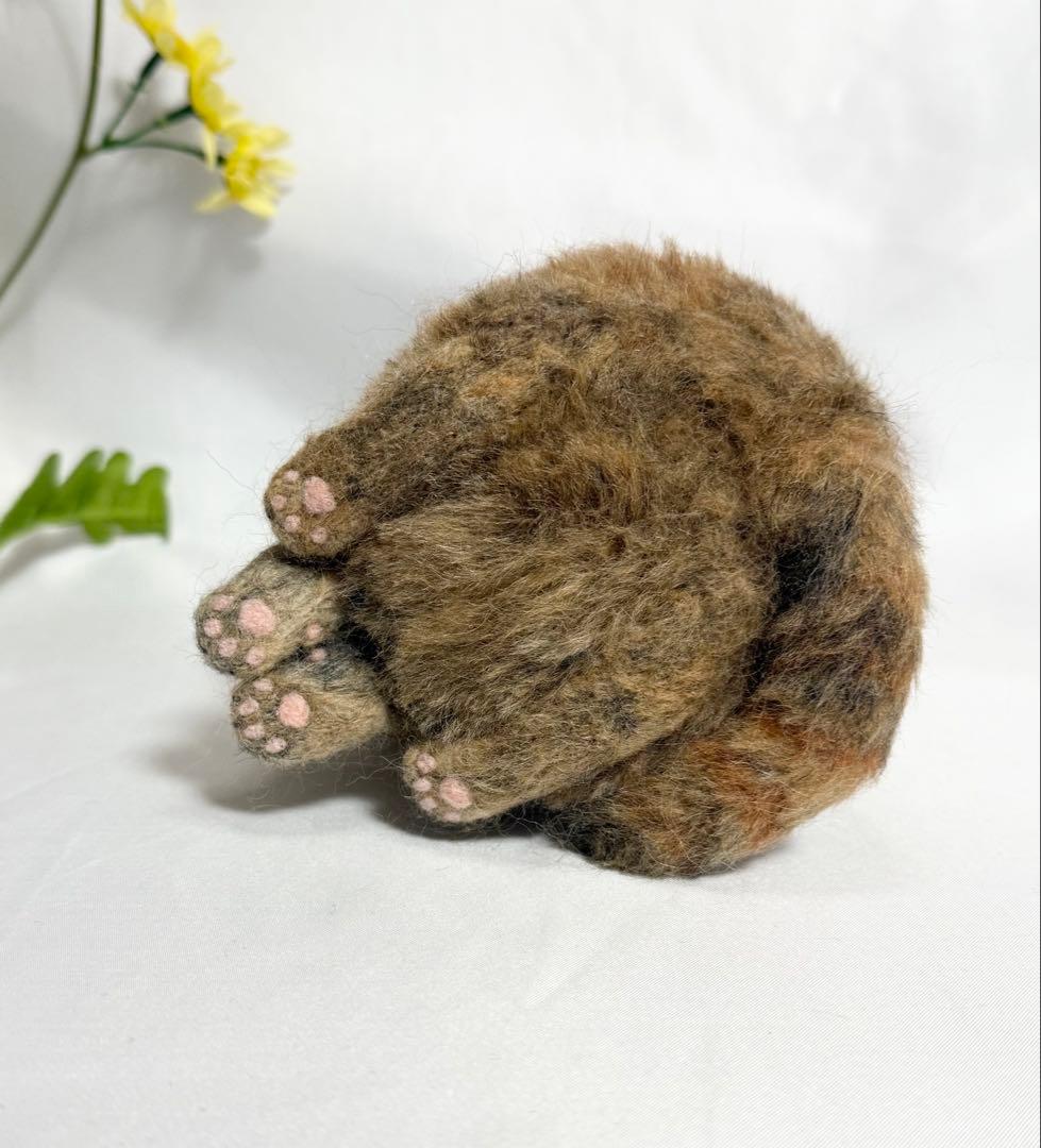 羊毛フェルト 猫 サビ猫 サンプルページ Ｌサイズ オーダー