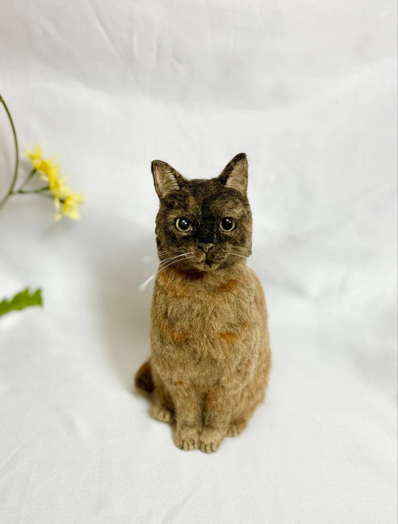 羊毛フェルト 猫 サビ猫 サンプルページ Ｌサイズ オーダー