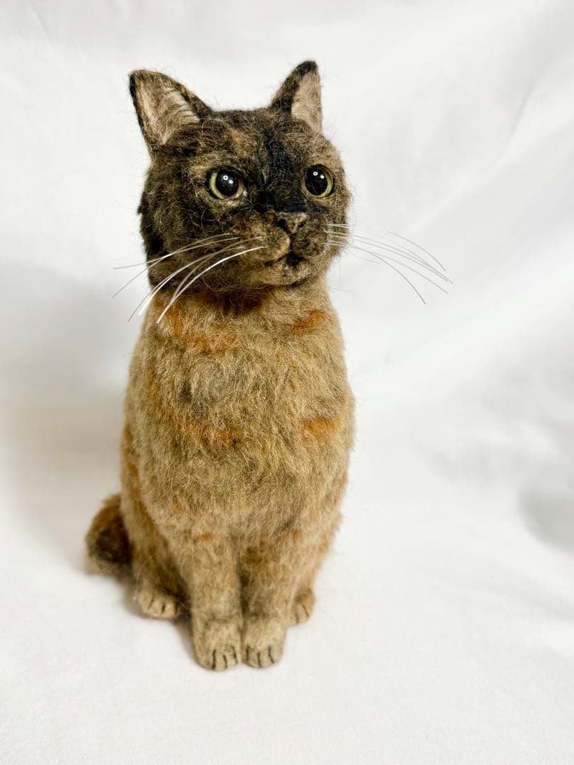 羊毛フェルト 猫 サビ猫 サンプルページ Ｌサイズ オーダー