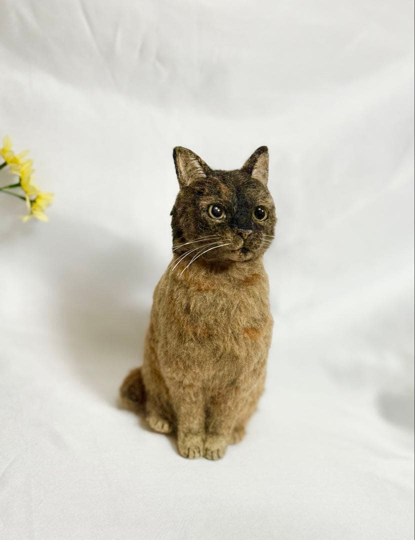 羊毛フェルト 猫 サビ猫 サンプルページ Ｌサイズ オーダー