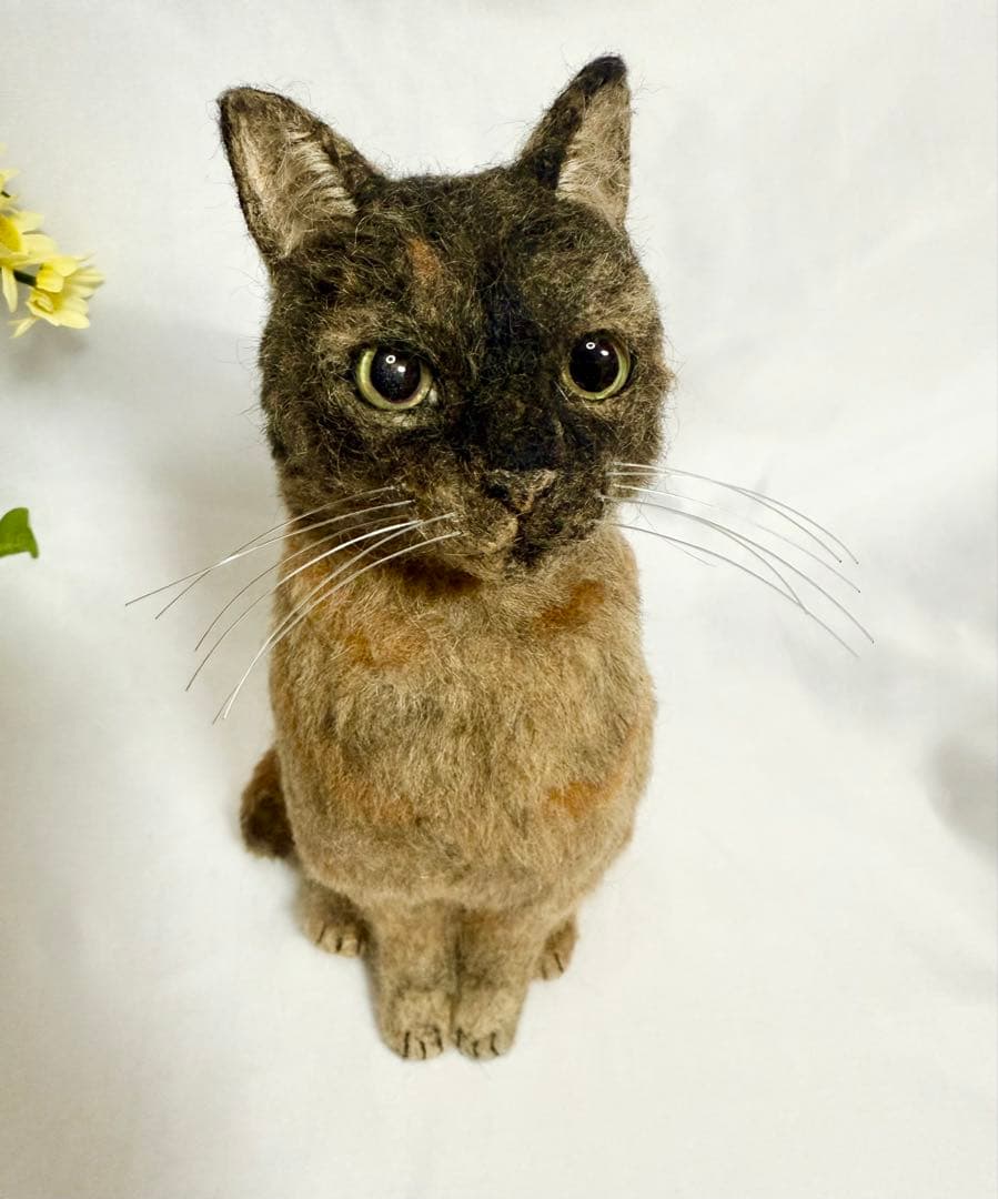 羊毛フェルト 猫 サビ猫 サンプルページ Ｌサイズ オーダー