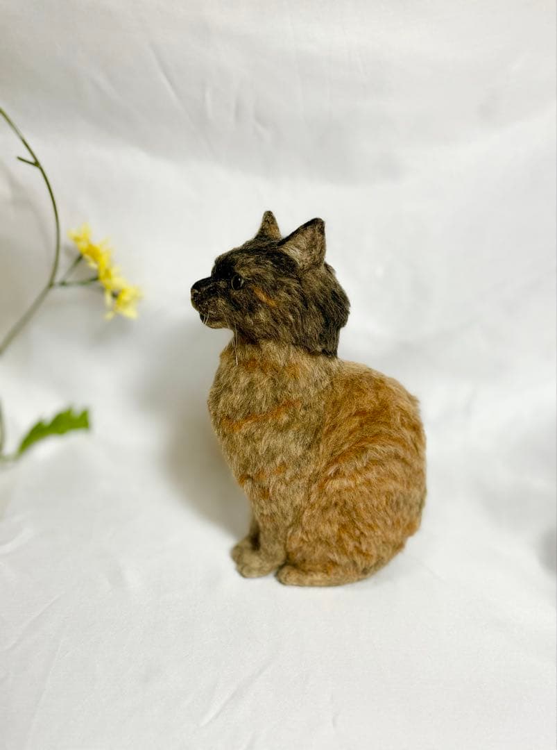 羊毛フェルト 猫 サビ猫 サンプルページ Ｌサイズ オーダー