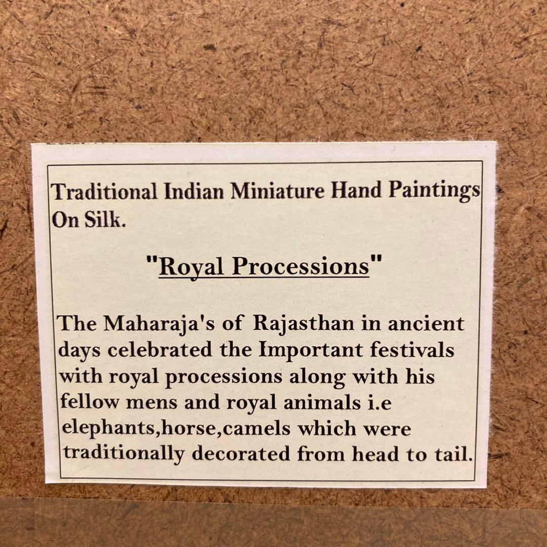 絵画 インドの細密画（ミニアチュール Miniature）シルク素材