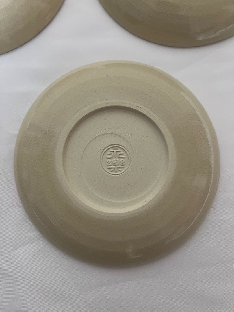 十六代 永楽善五郎 即全作 仁清写神鈴之絵 銘々皿　五客