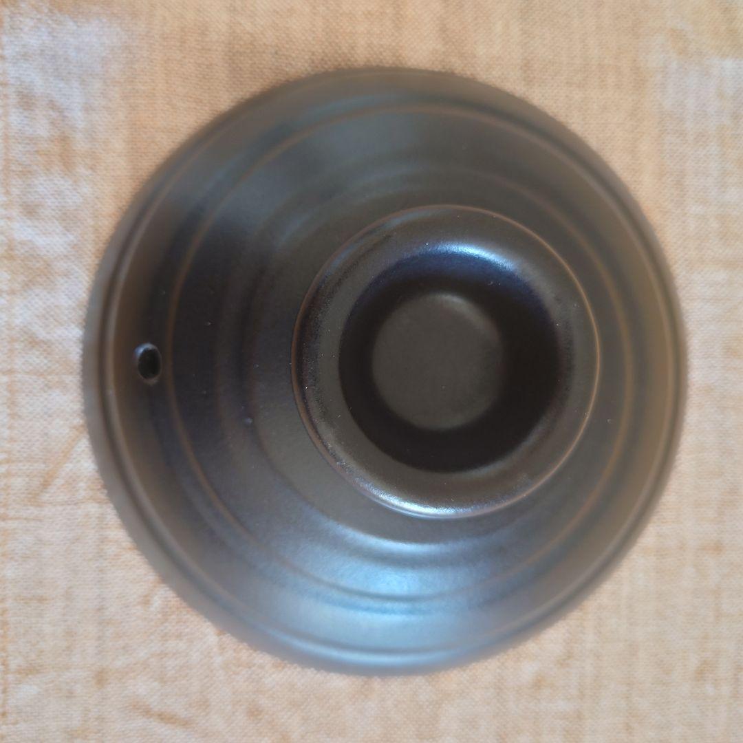 華月 大黒ごはん鍋　1〜2合用　大黒窯　ごはん鍋　丸黒釉　陶器　萬古焼