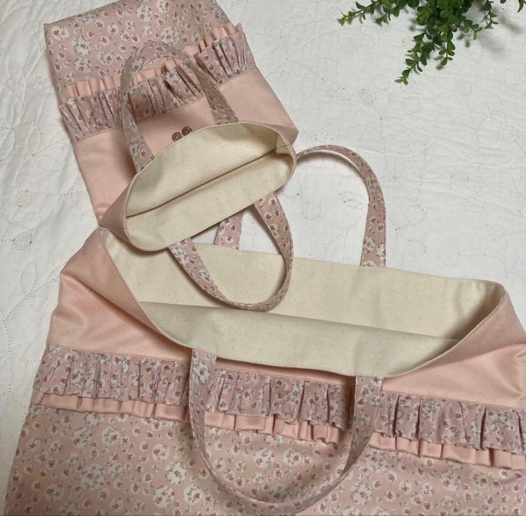 レッスンバッグ　お着替え袋　上靴袋　3点　リバティ　ジョアンナ　いちごラテ　入園