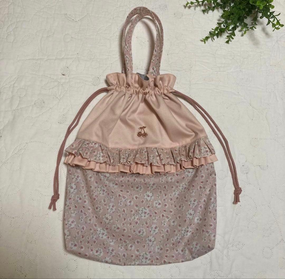 レッスンバッグ　お着替え袋　上靴袋　3点　リバティ　ジョアンナ　いちごラテ　入園