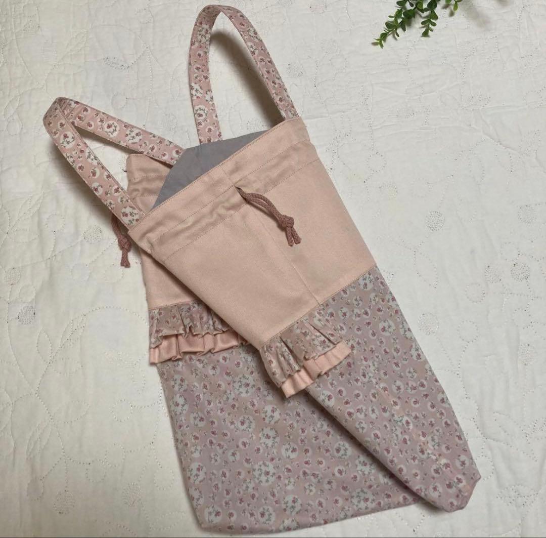 レッスンバッグ　お着替え袋　上靴袋　3点　リバティ　ジョアンナ　いちごラテ　入園