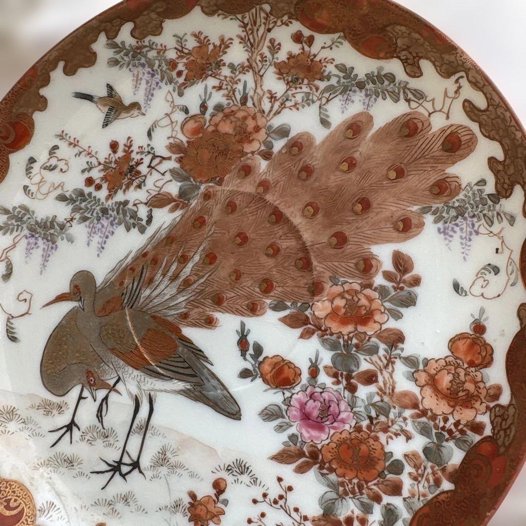 特別出品　逸品　レア里帰りシェービングカップ＆ソーサー綿埜製逸山画九谷　古美術品