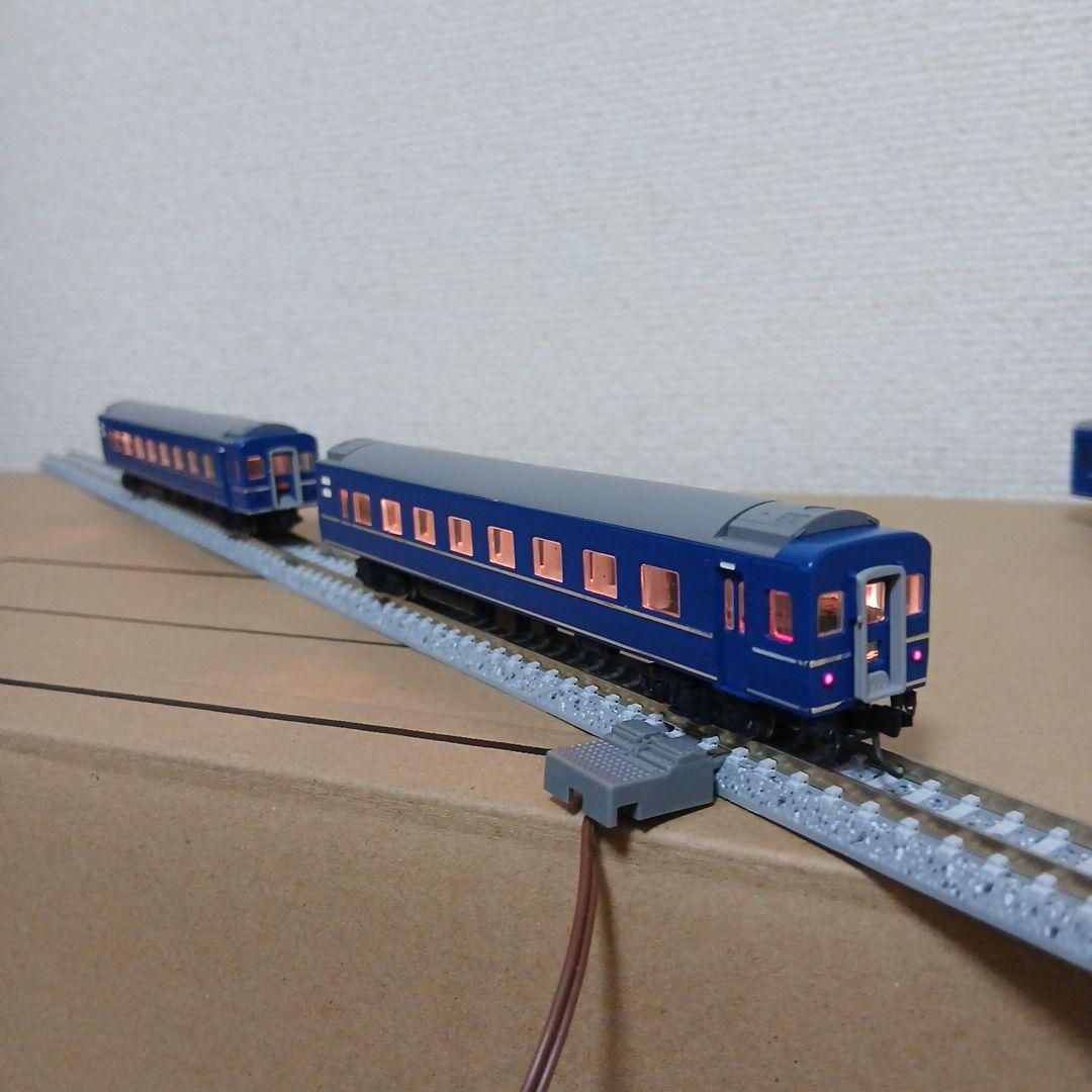 KATO 24系ブルートレイン　11両セット　メッキ帯　室内灯付き　ジャンク