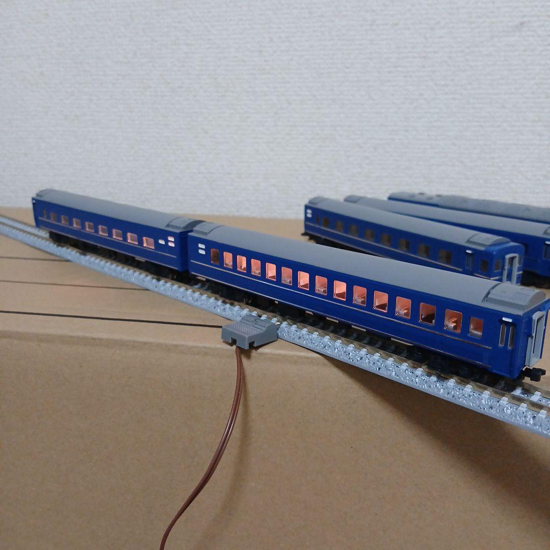 KATO 24系ブルートレイン　11両セット　メッキ帯　室内灯付き　ジャンク