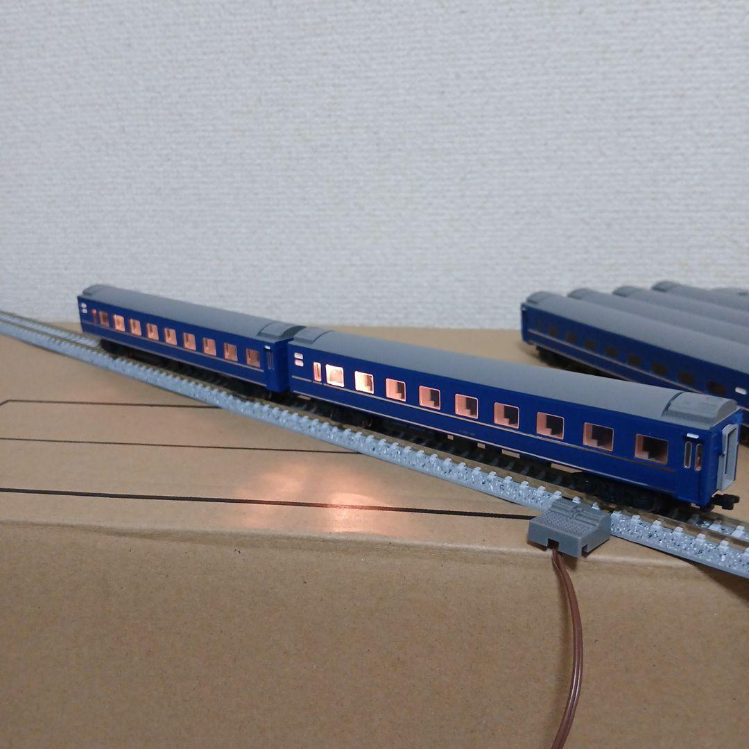 KATO 24系ブルートレイン　11両セット　メッキ帯　室内灯付き　ジャンク