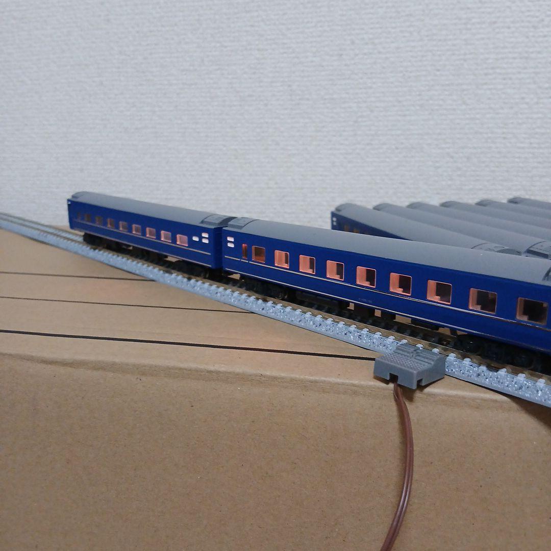 KATO 24系ブルートレイン　11両セット　メッキ帯　室内灯付き　ジャンク