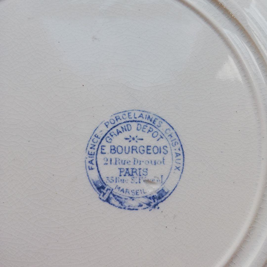 フランス アンティーク　ツバメ　鳥　プレート　平皿