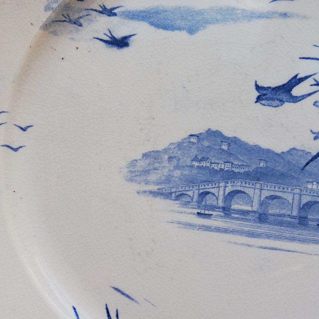 フランス アンティーク　ツバメ　鳥　プレート　平皿