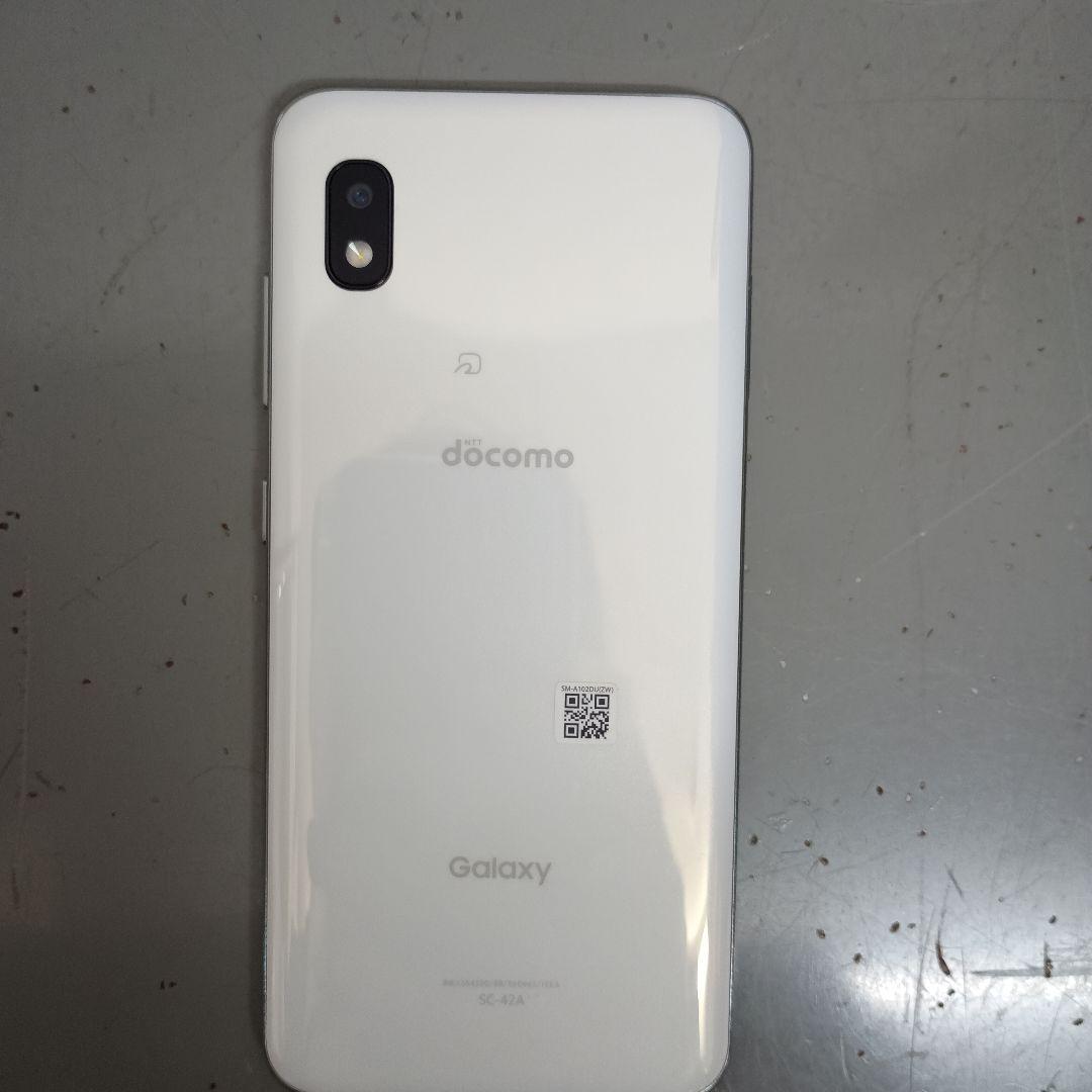 GALAXY A21 SC42A SIMフリー ホワイト64GB、無色ケース付き