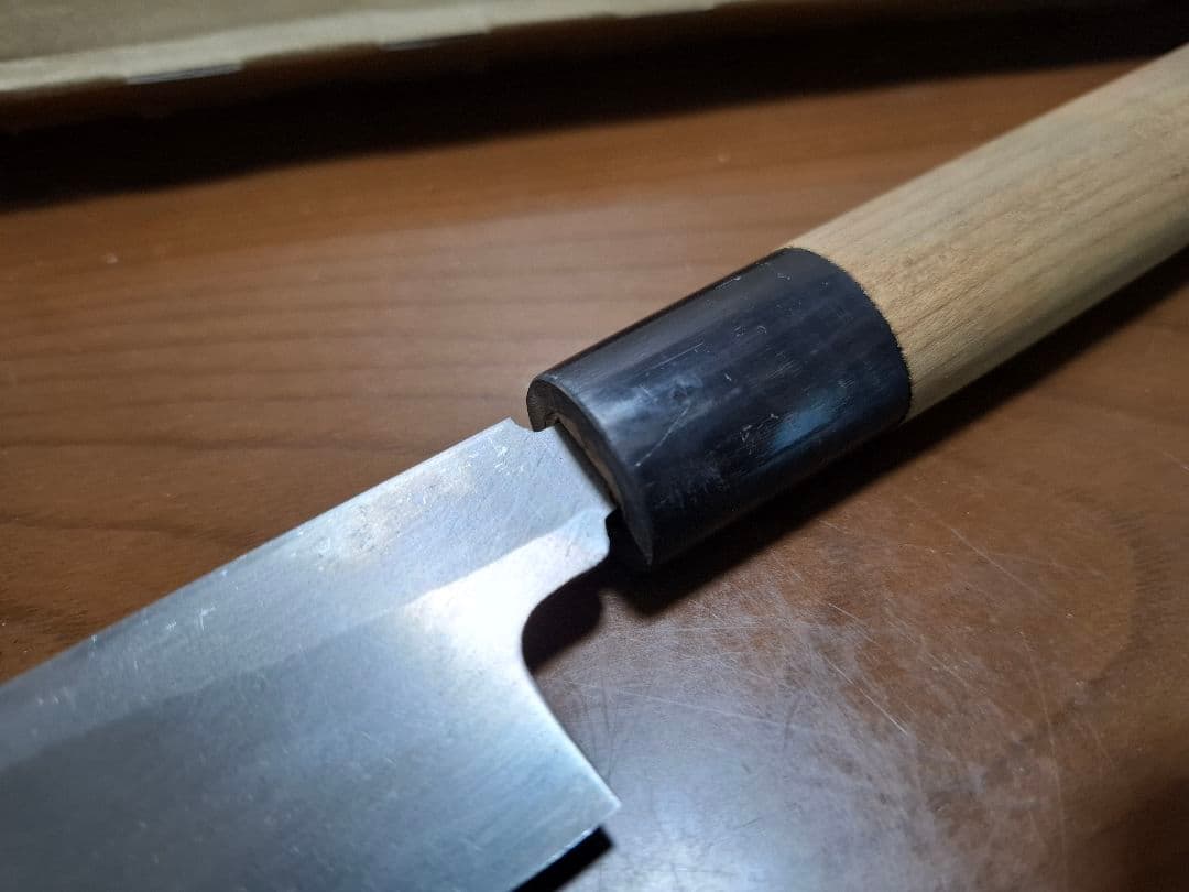 使用少【堺 刀司】柳刃包丁 刺身包丁 全長41.5 刃渡26.3cm 厚み4mm