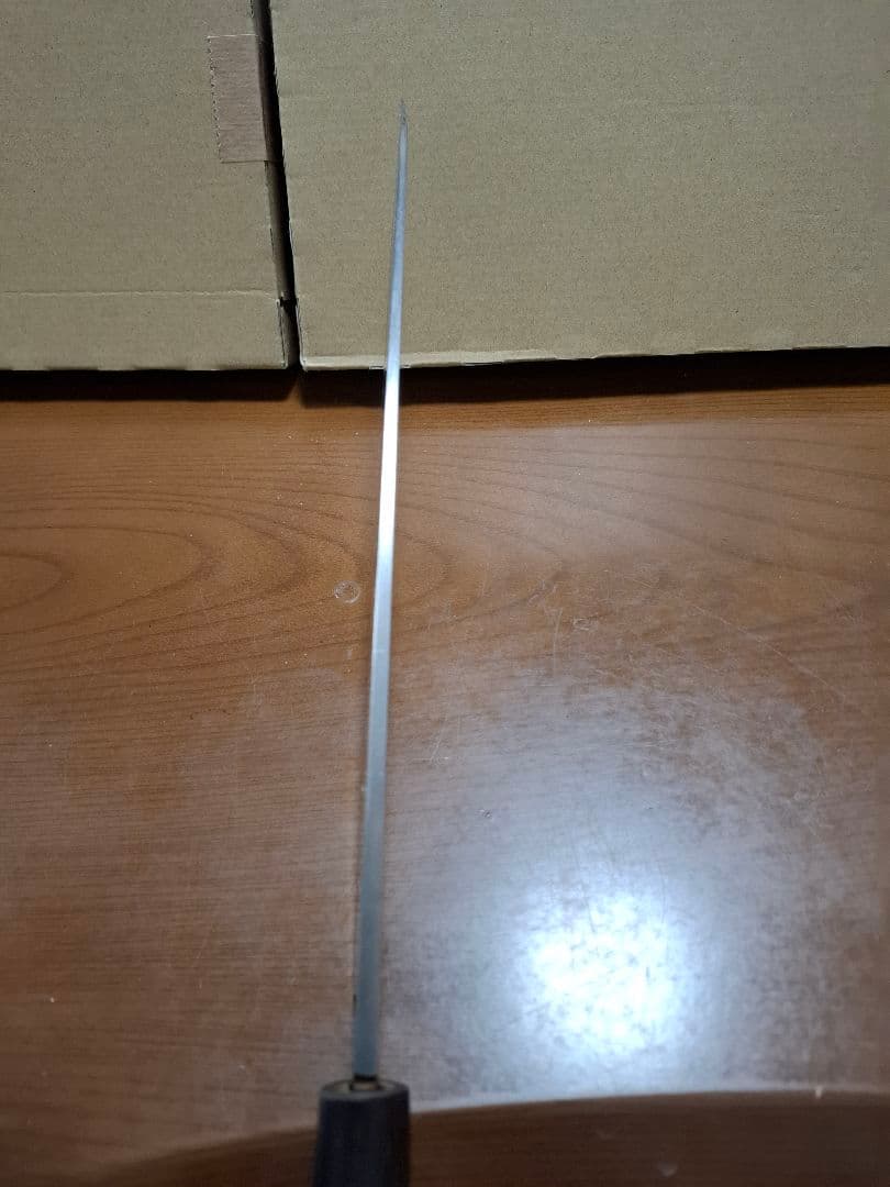 使用少【堺 刀司】柳刃包丁 刺身包丁 全長41.5 刃渡26.3cm 厚み4mm