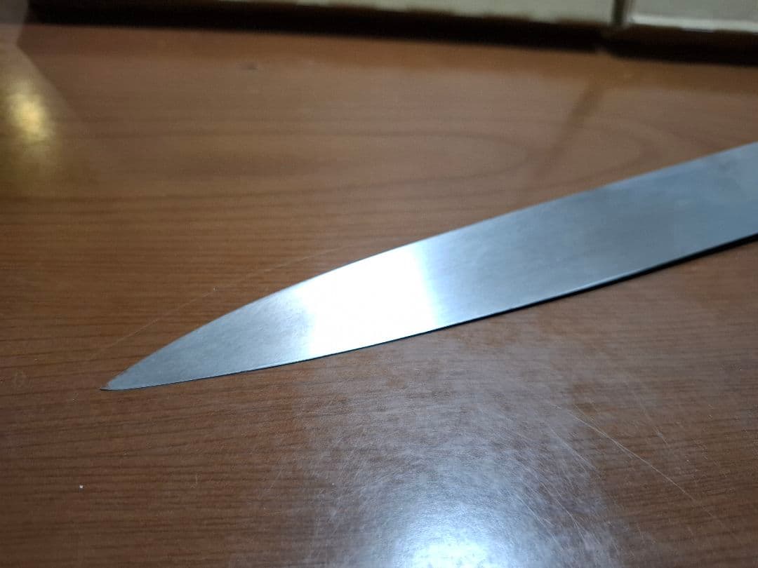 使用少【堺 刀司】柳刃包丁 刺身包丁 全長41.5 刃渡26.3cm 厚み4mm