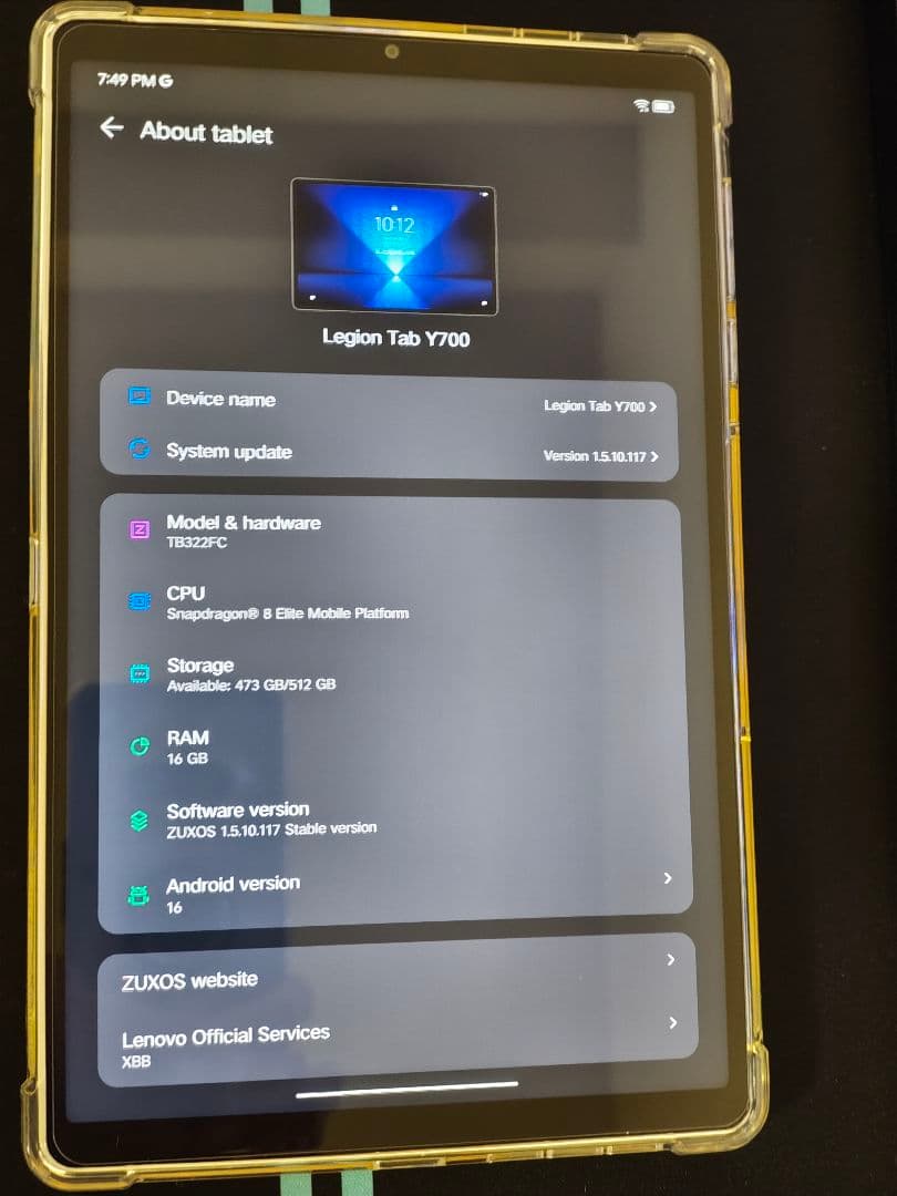 Lenovo Legion Y700 gen4 512GB 16GB ホワイト