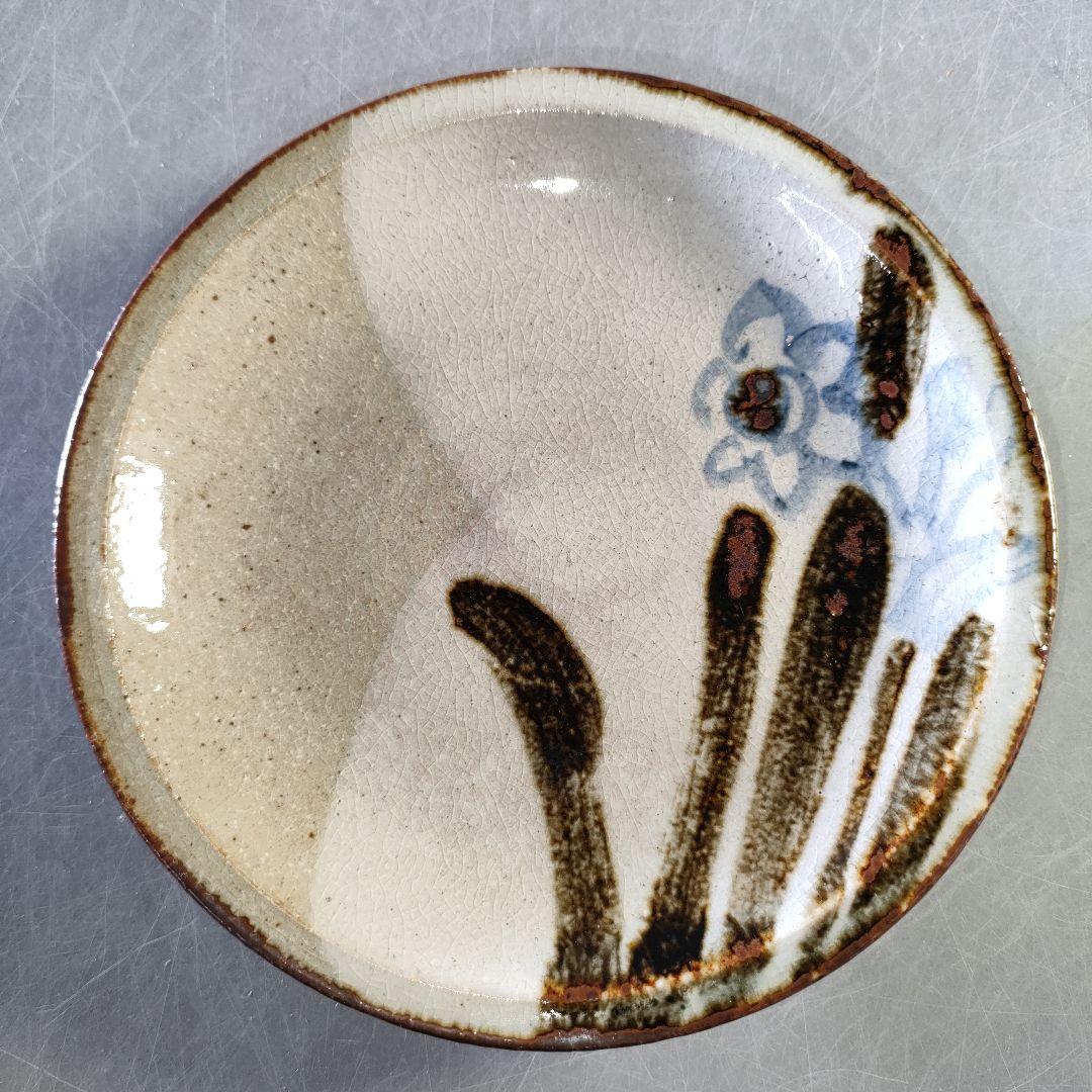 A1256-7/清水六兵衛/花草紋図変皿4客/銘々皿/和食器/飾皿/懐石道具/