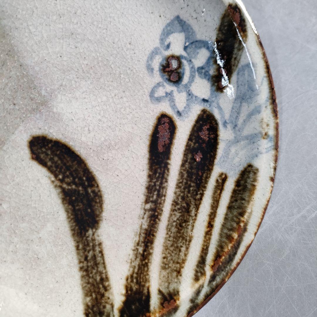 A1256-7/清水六兵衛/花草紋図変皿4客/銘々皿/和食器/飾皿/懐石道具/