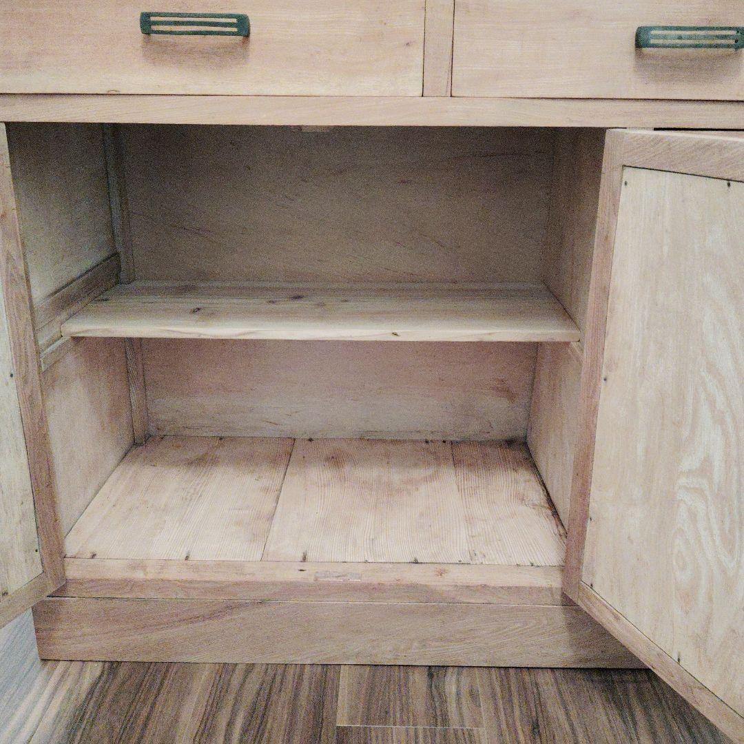 天然木キッチン収納キャビネット