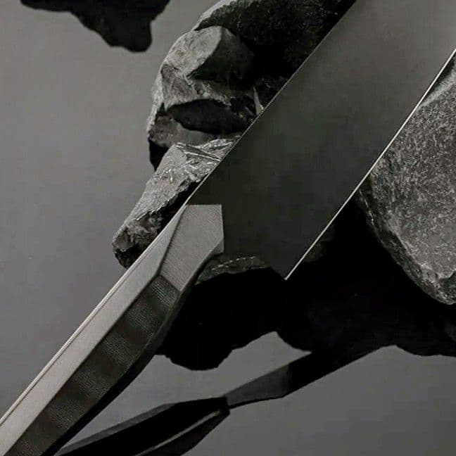 【新作】剣型　高炭素　三徳包丁　G10　ミリタリーグリップ