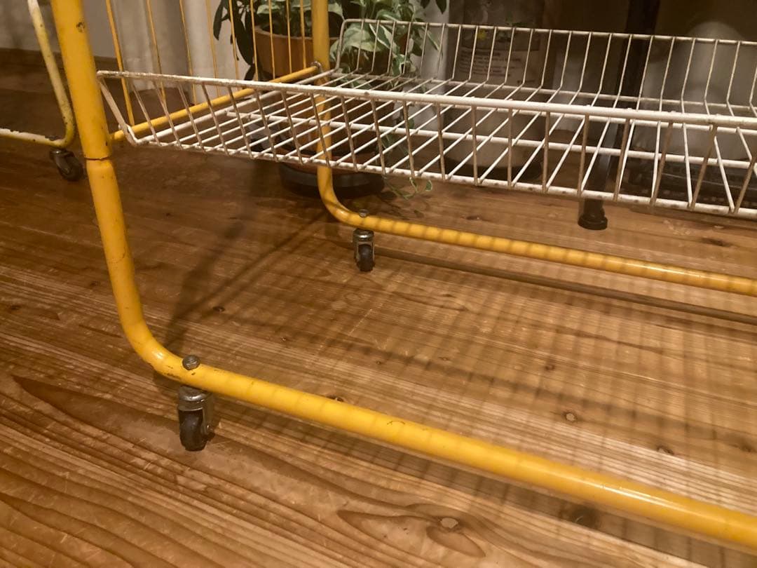 昭和レトロ　ワイヤーラック4段仕様　店舗什器　ガーデニング　シャビーラック⑧