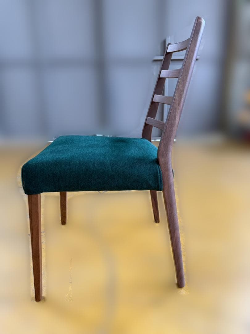 【美品】大塚家具 シネマ Aタイプ ダイニングチェア グリーン