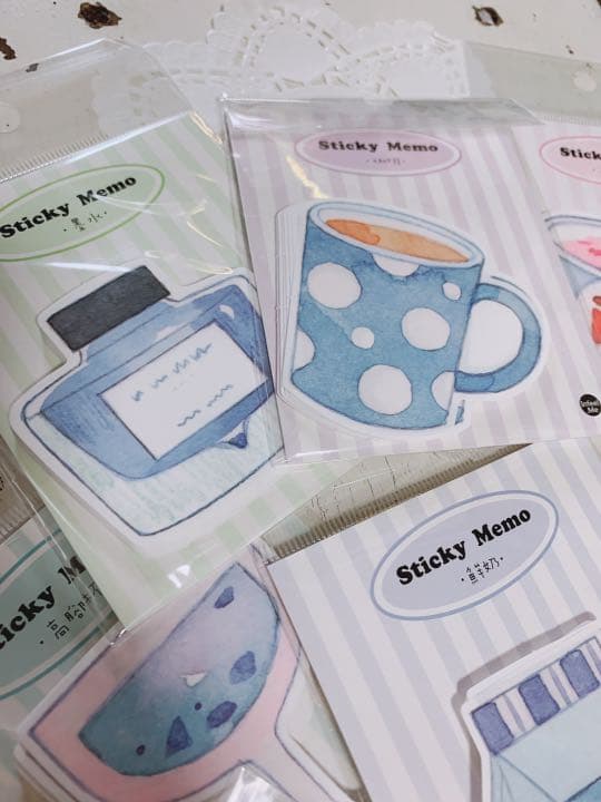 海外紙モノ 海外メモ ダイカットメモセット【か