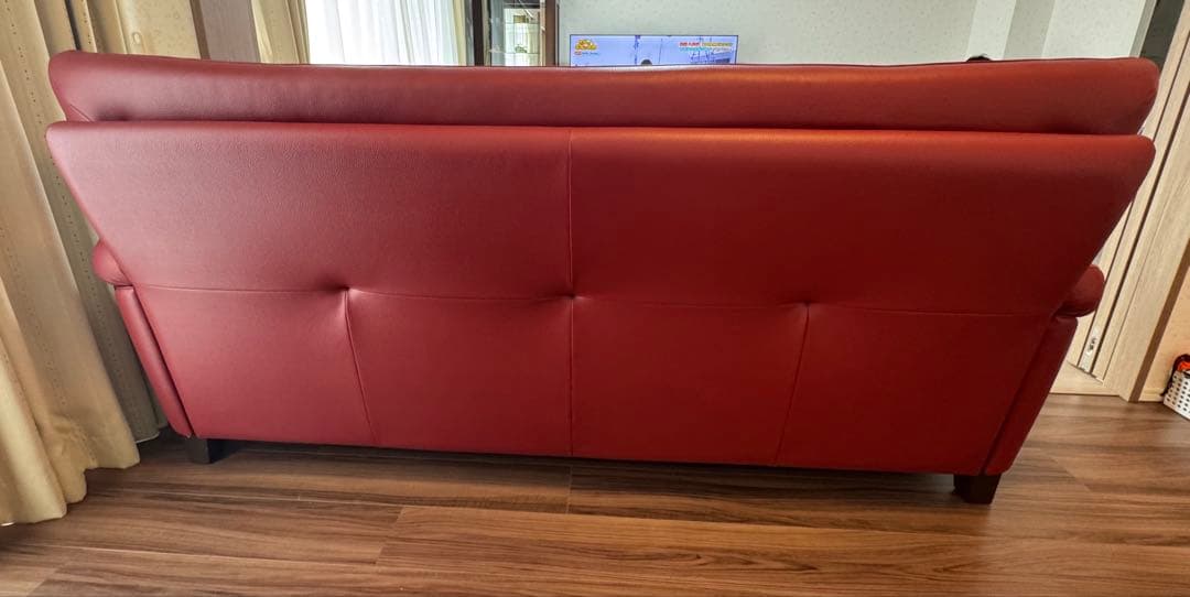 【最終値下げ】3人掛けソファ　リジイD 赤