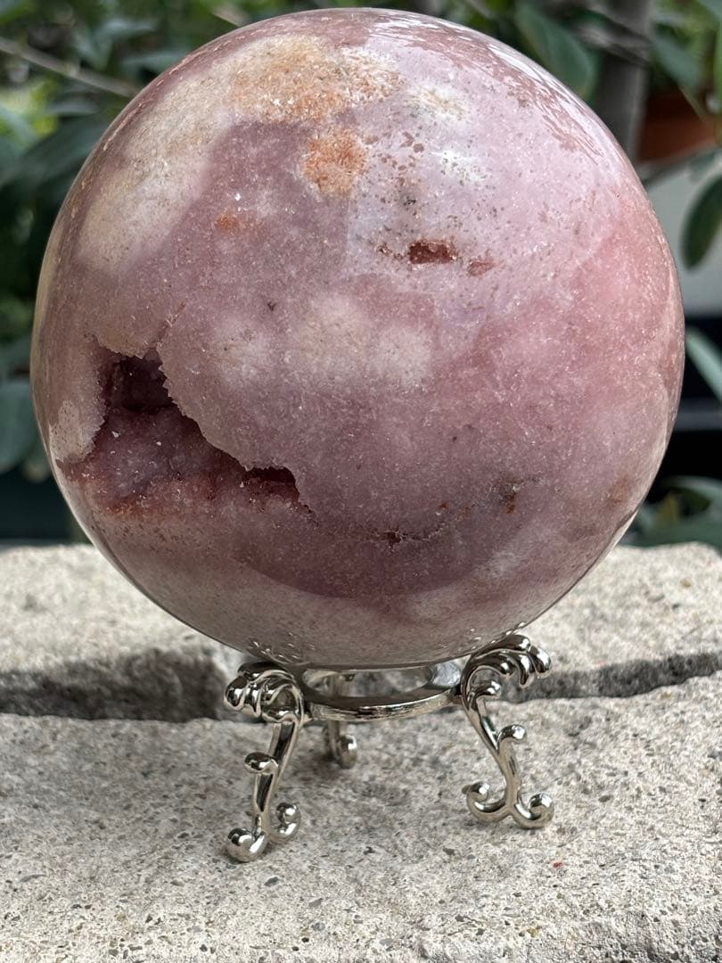 【恋愛・女子力アップ】特大！ピンク桜瑪瑙スフィア⭐️ ジォード⭐️特大⭐️N145