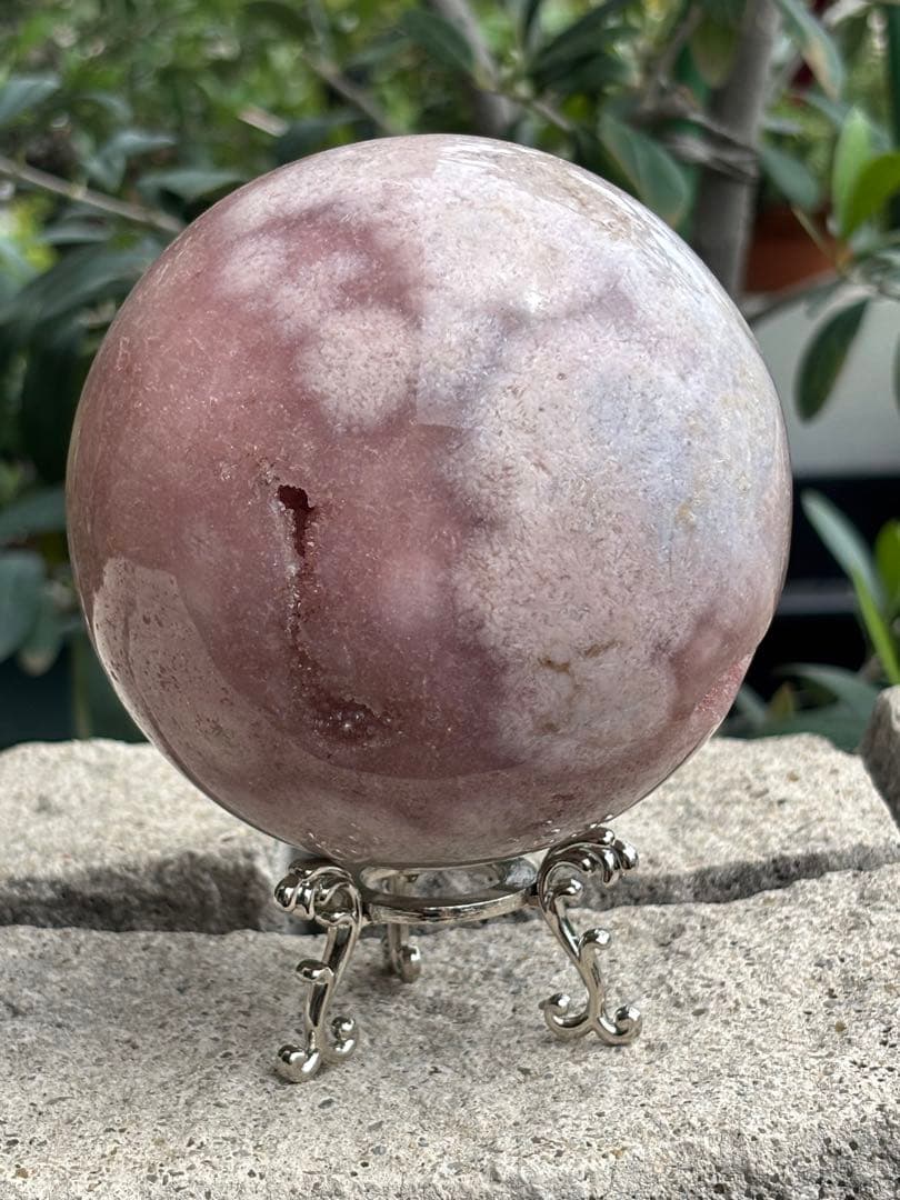 【恋愛・女子力アップ】特大！ピンク桜瑪瑙スフィア⭐️ ジォード⭐️特大⭐️N145