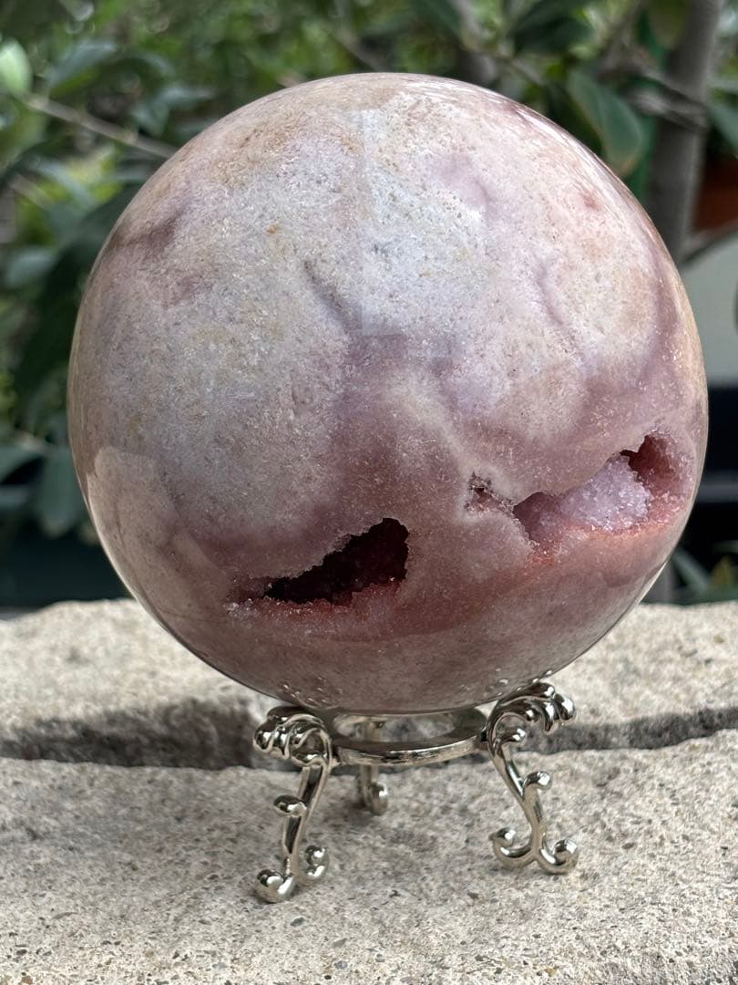 【恋愛・女子力アップ】特大！ピンク桜瑪瑙スフィア⭐️ ジォード⭐️特大⭐️N145