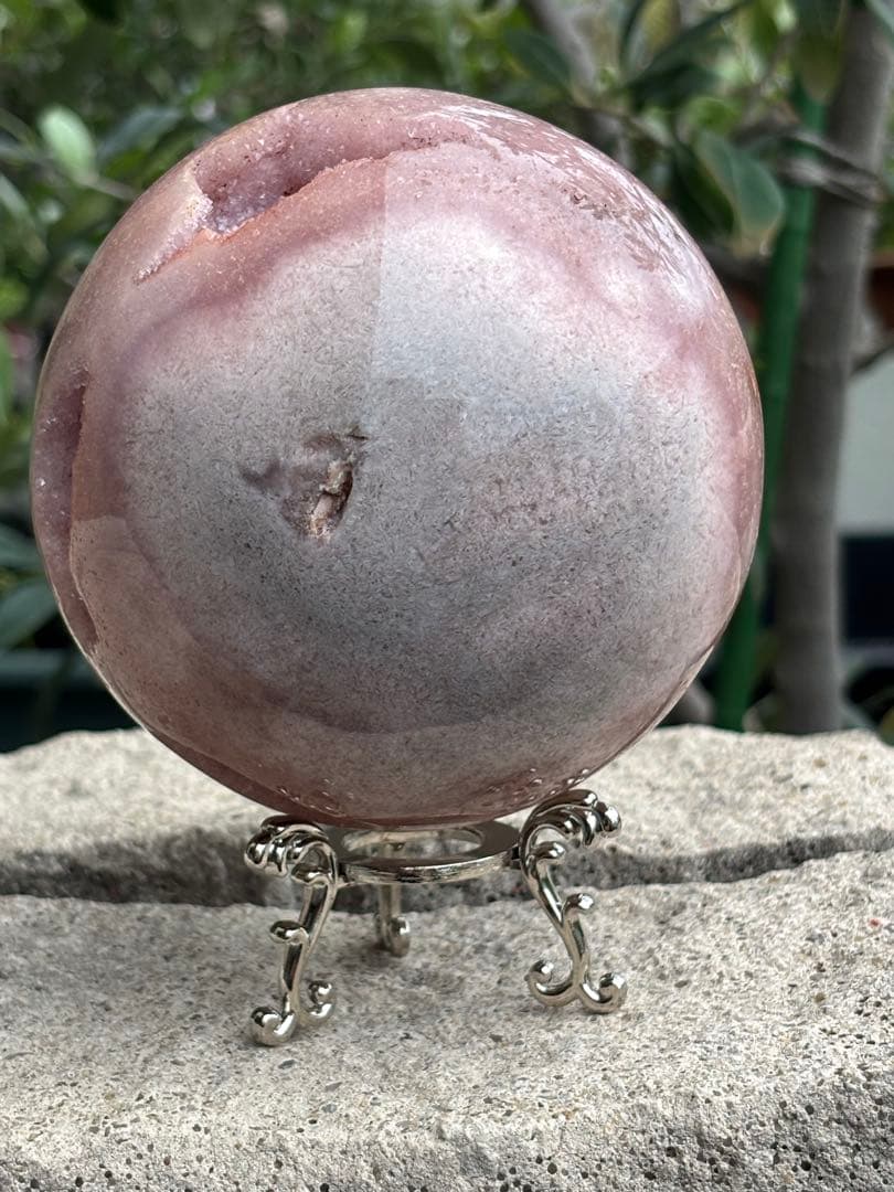 【恋愛・女子力アップ】特大！ピンク桜瑪瑙スフィア⭐️ ジォード⭐️特大⭐️N145