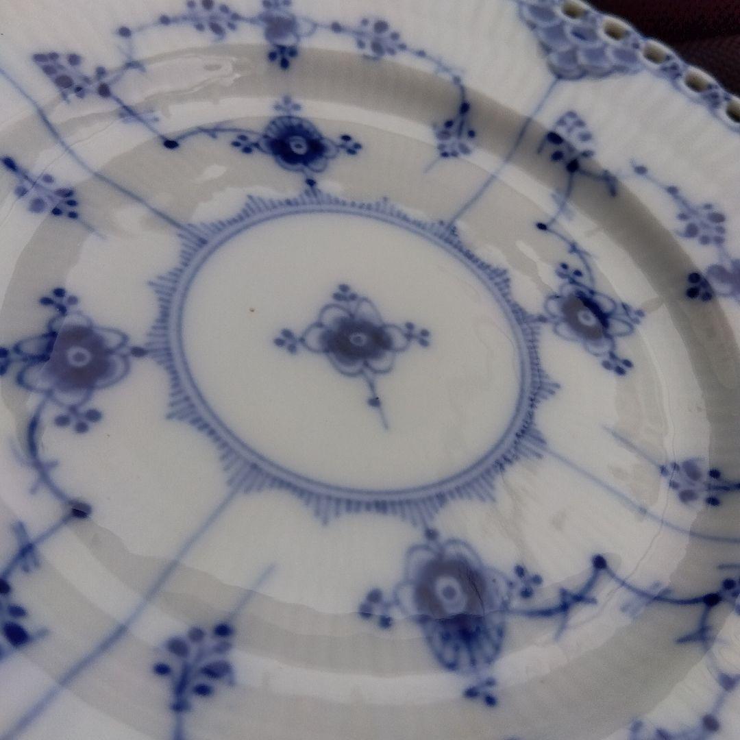 ロイヤルコペンハーゲン フルレース ブルーフルーテッド 　プレート