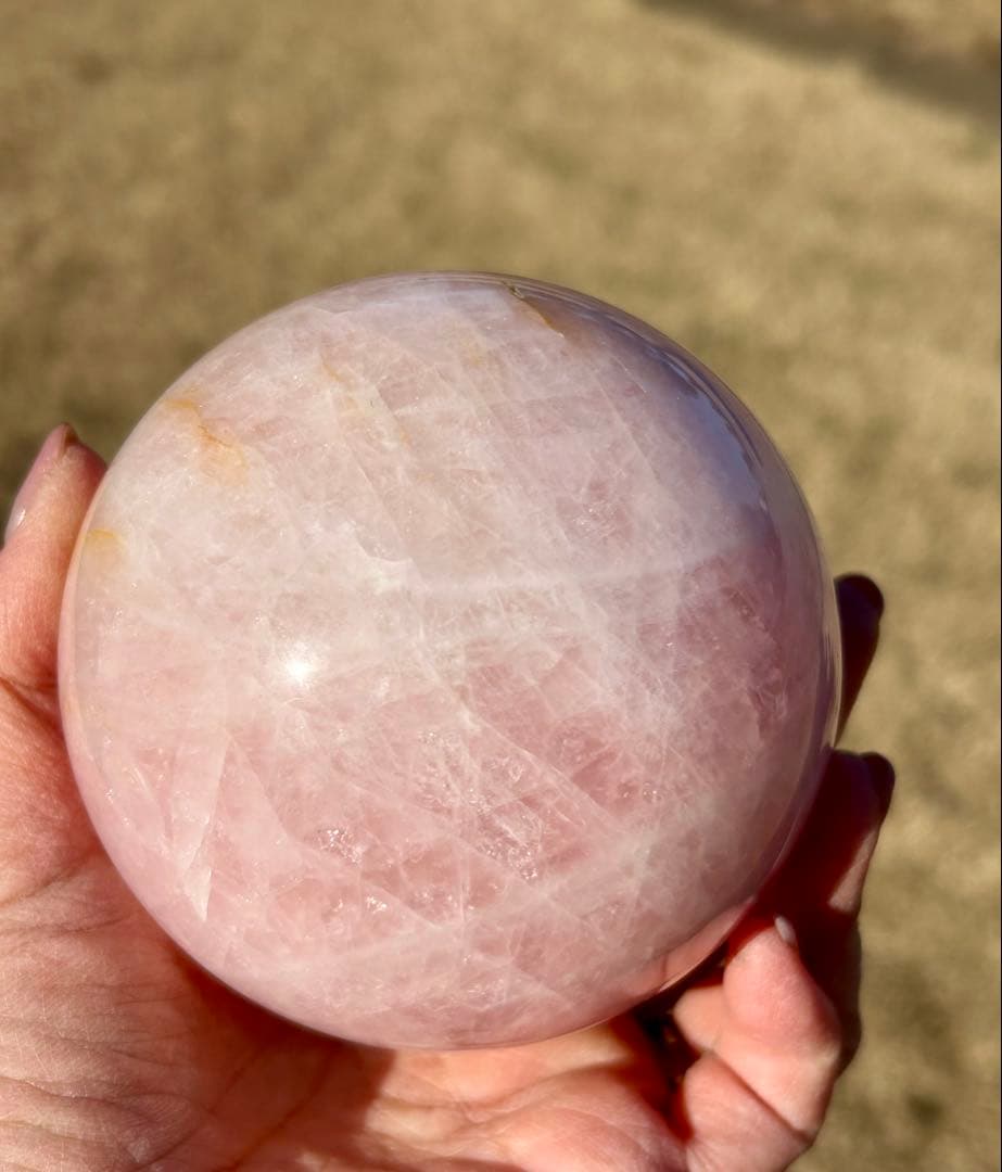 超大玉1kg❣️⭐️ローズクオーツ❤︎スフィア　ラブ　 愛情　⭐️