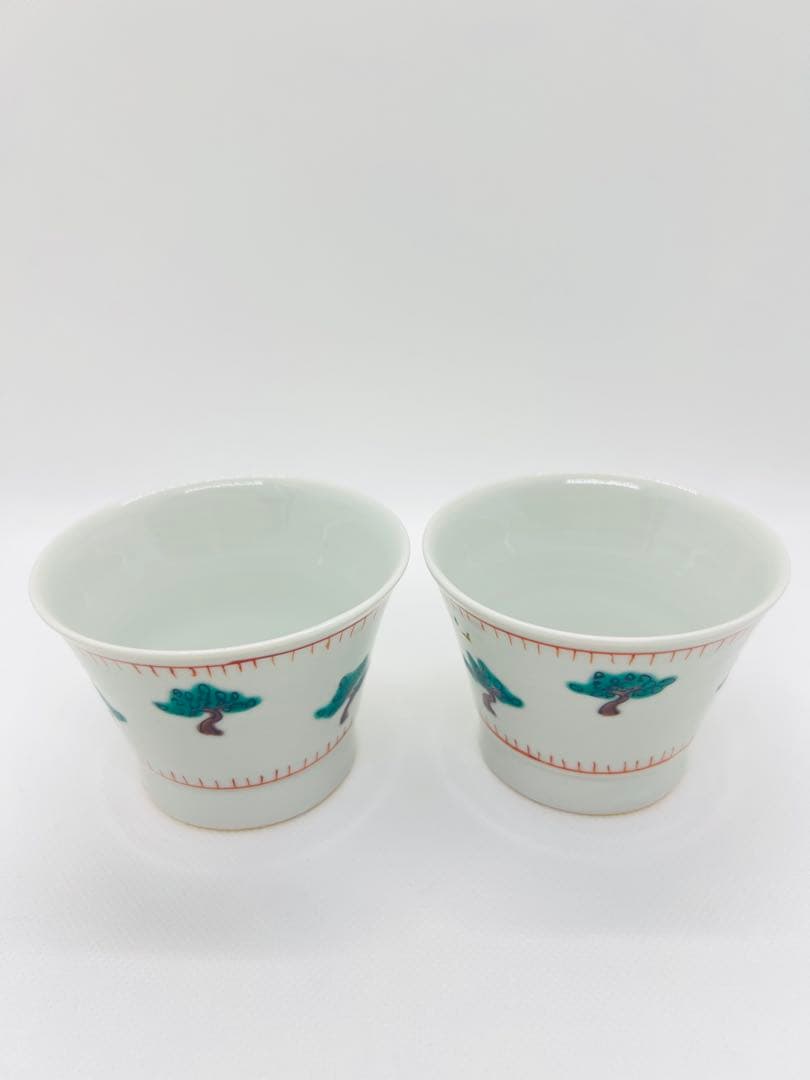 【新品】　工房あめつち　色絵　松広東碗　2個セット