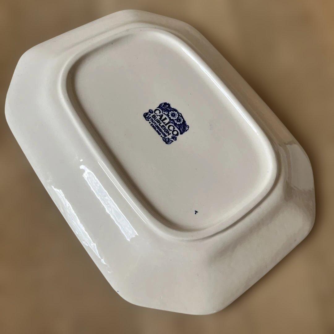 バーレイ社 ブルーキャリコ スクエアプレート