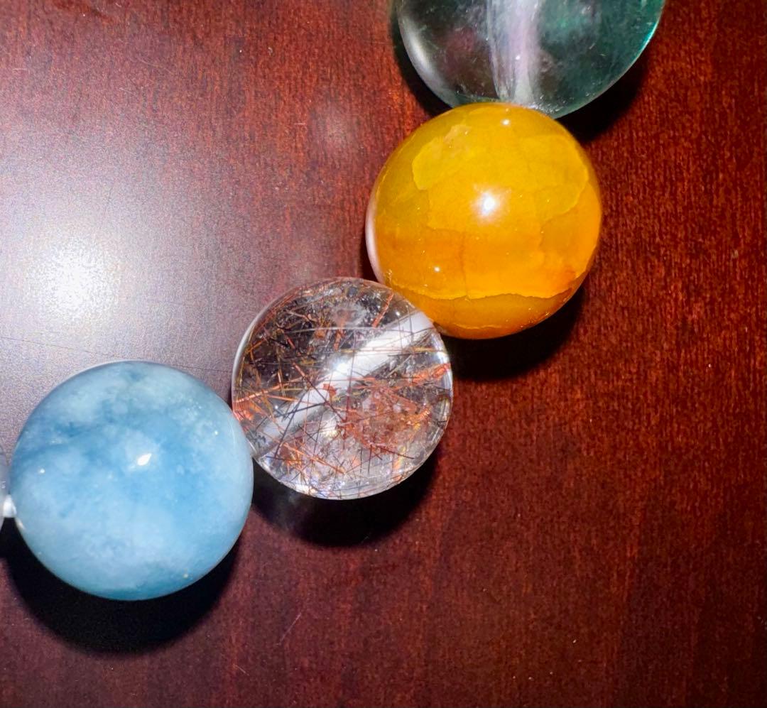 天然石多宝ブレスレット　内径16cm