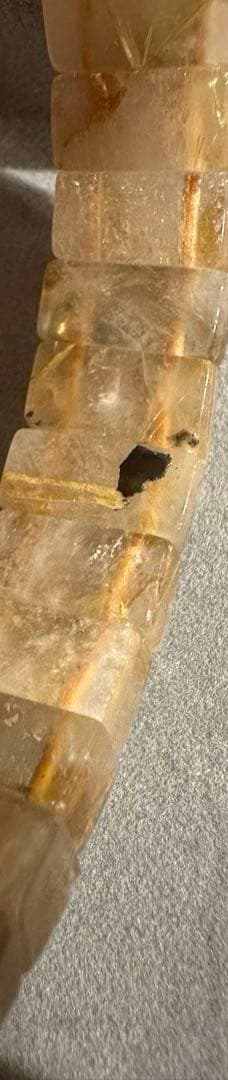 天然石 バングル タイチンルチルクォーツ 太陽放射 ルチル タイチン