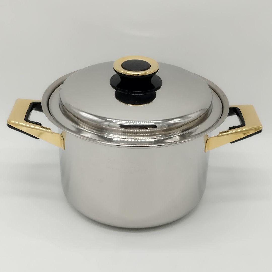 【美品】タッパーウェア　レインボウクッカー　21cm寸胴鍋　両手鍋　IH対応