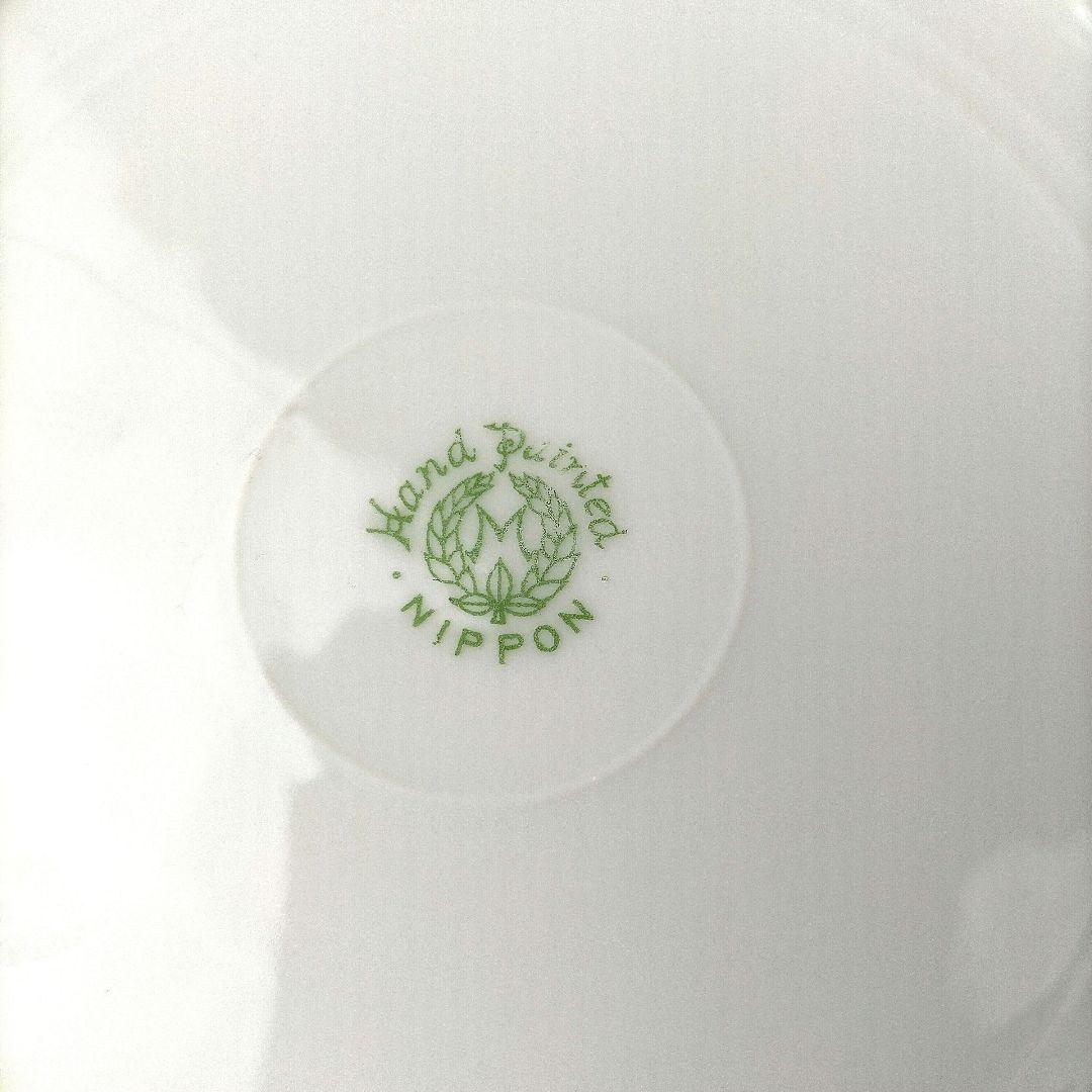 オールドノリタケ 手描き点盛り風景絵皿