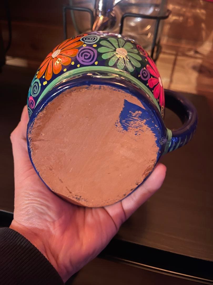 本場物！メキシコで買ったスカルのマグカップ陶器！文房具立てや小物入れにも！