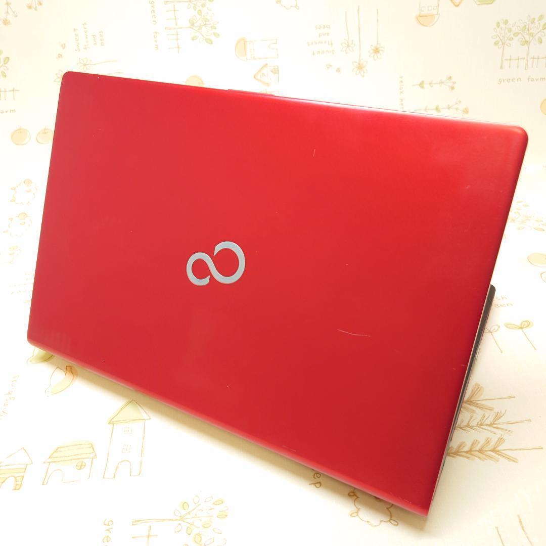 ひ*よ様 WQHD Windows11 オフィス SSD 赤黒ノートパソコン 小