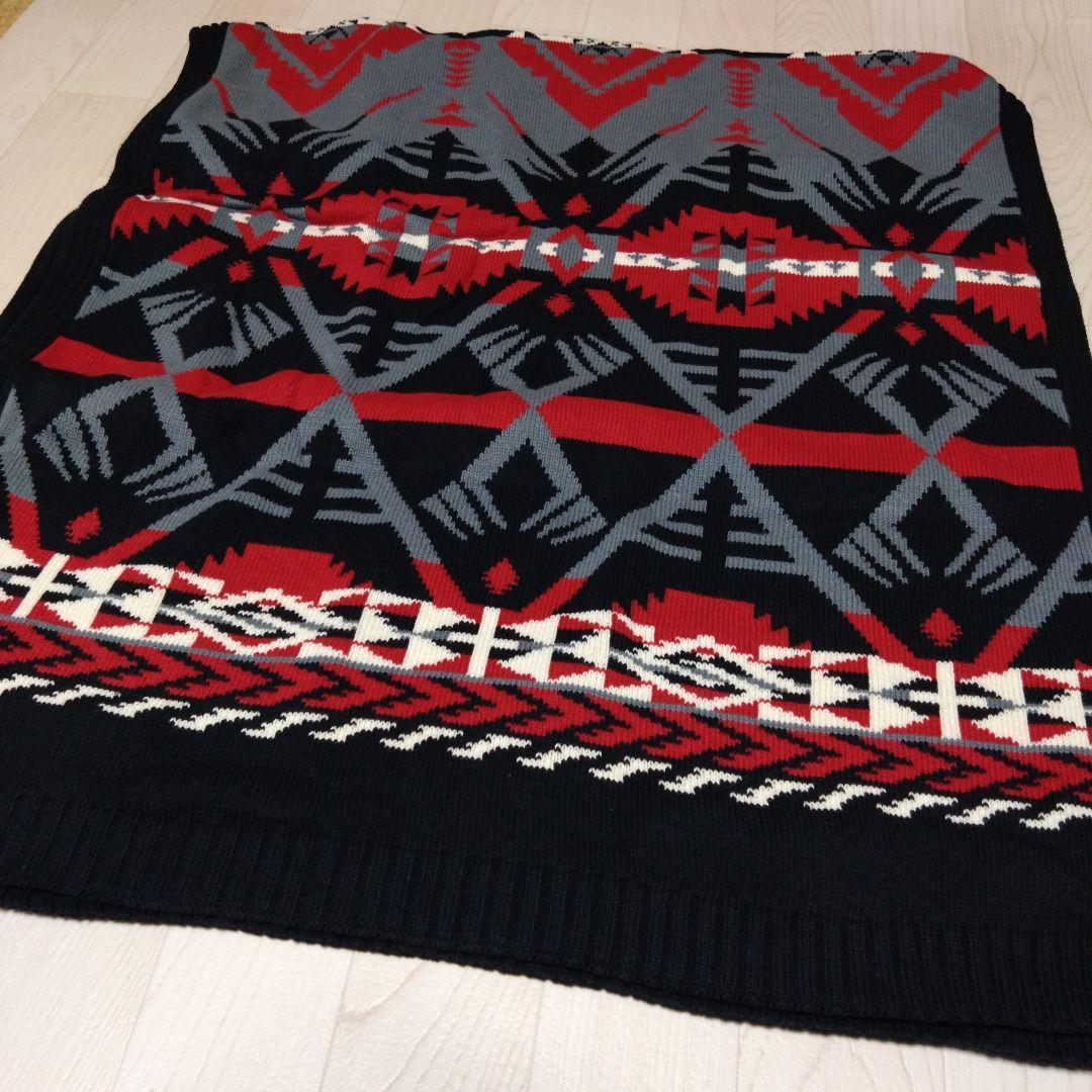 RALPH LAUREN インディアンジオメトリック クッション ひざ掛け